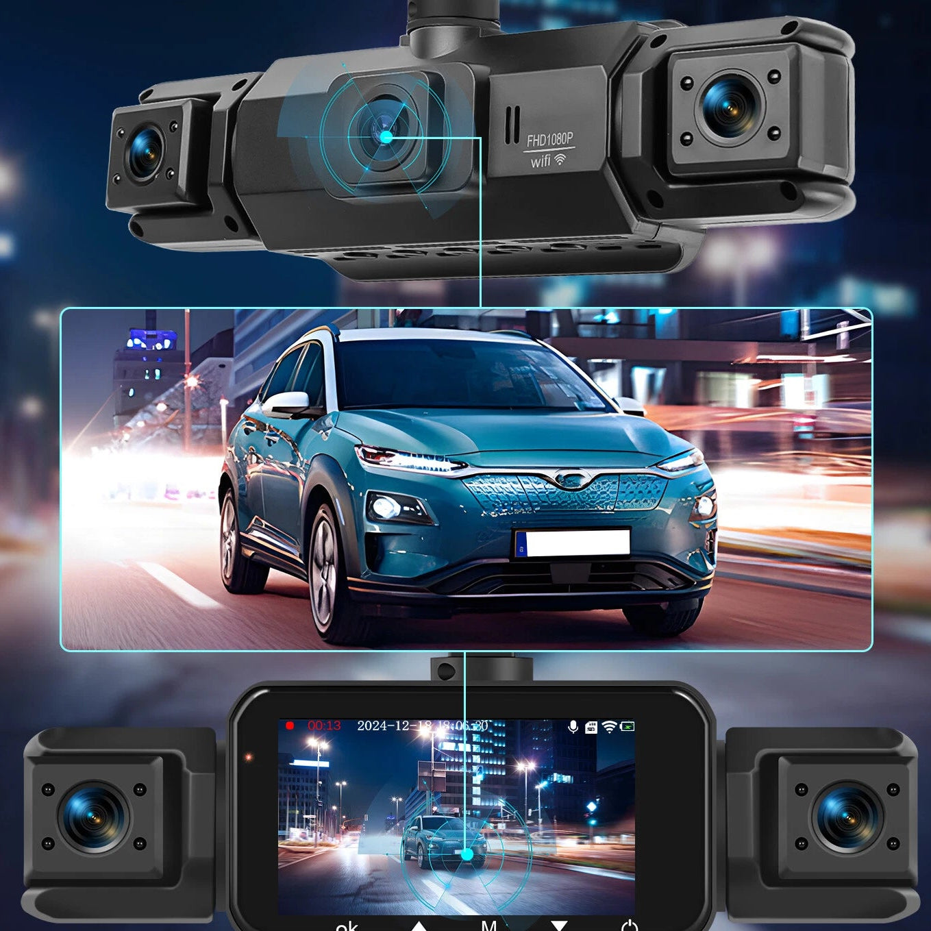 Dashcam Voiture Avant Et Arrière